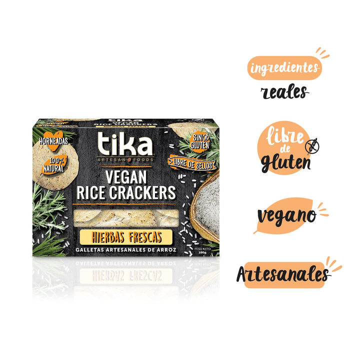 Tika Vegan Rice Crackers Hierbas Frescas