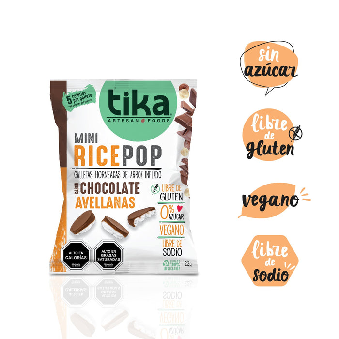 Tika Mini Rice Pop Chocolate Avellanas