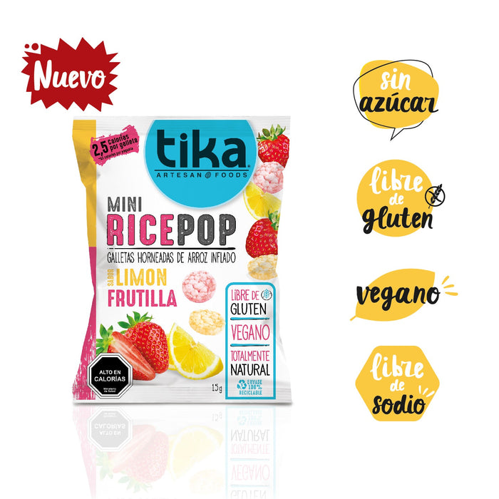 Tika Mini Rice Pop Limón Frutilla