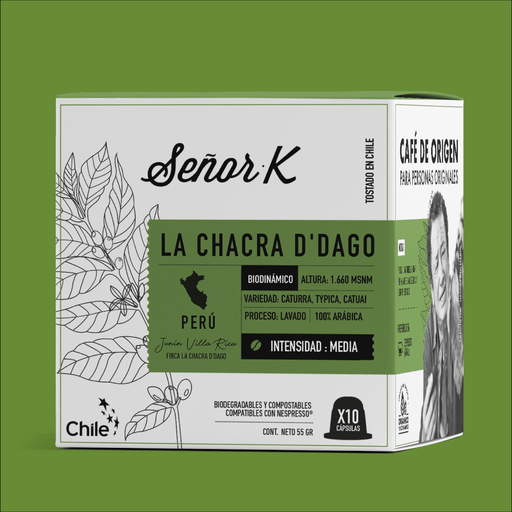 Capsulas de Café - La chacra d´ Dago Orgánico-Biodinamico - Perú